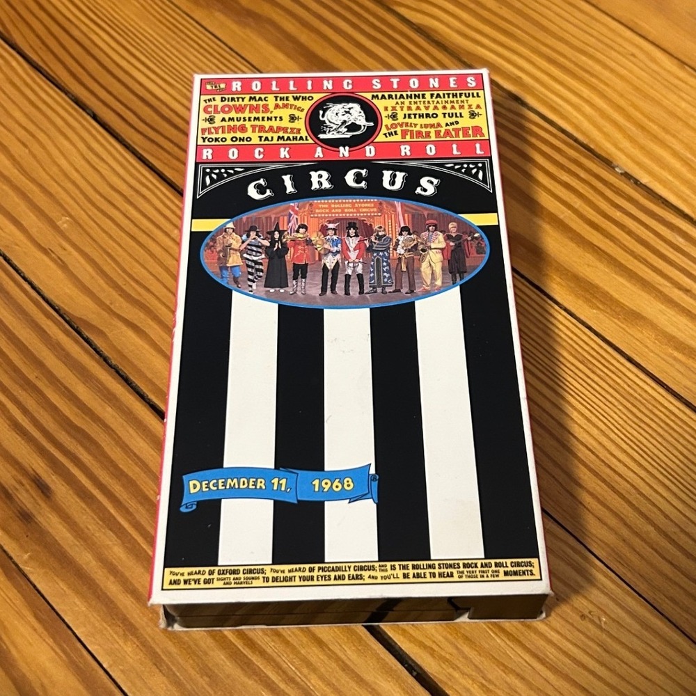 The Rolling Stones Rock and Roll Circus VHS‎ 1968 Concert Film 1995 ABKCO NTSC